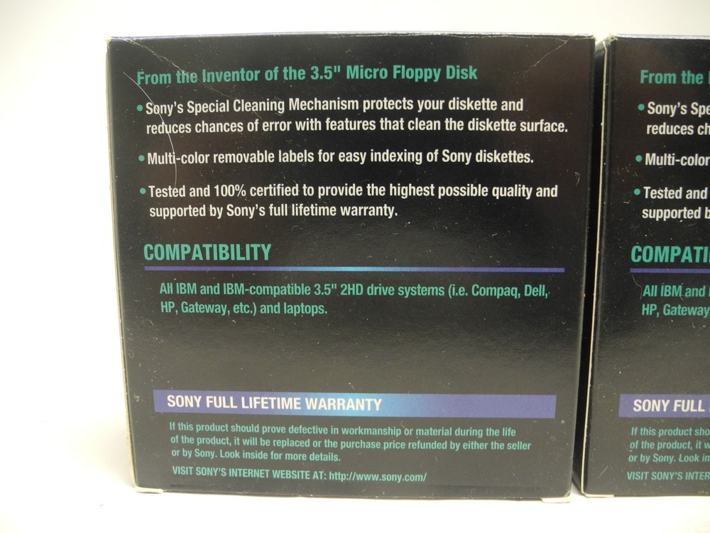 3 Boxes Sony IBM Formatted 3.5" Double Sided Micro Floppy Disc 10MFD 2HD 10 Pack