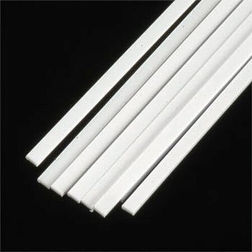 Plastruct Styrene Plastic Strips .020 x .080 x 10'' (10) - Model Scratch