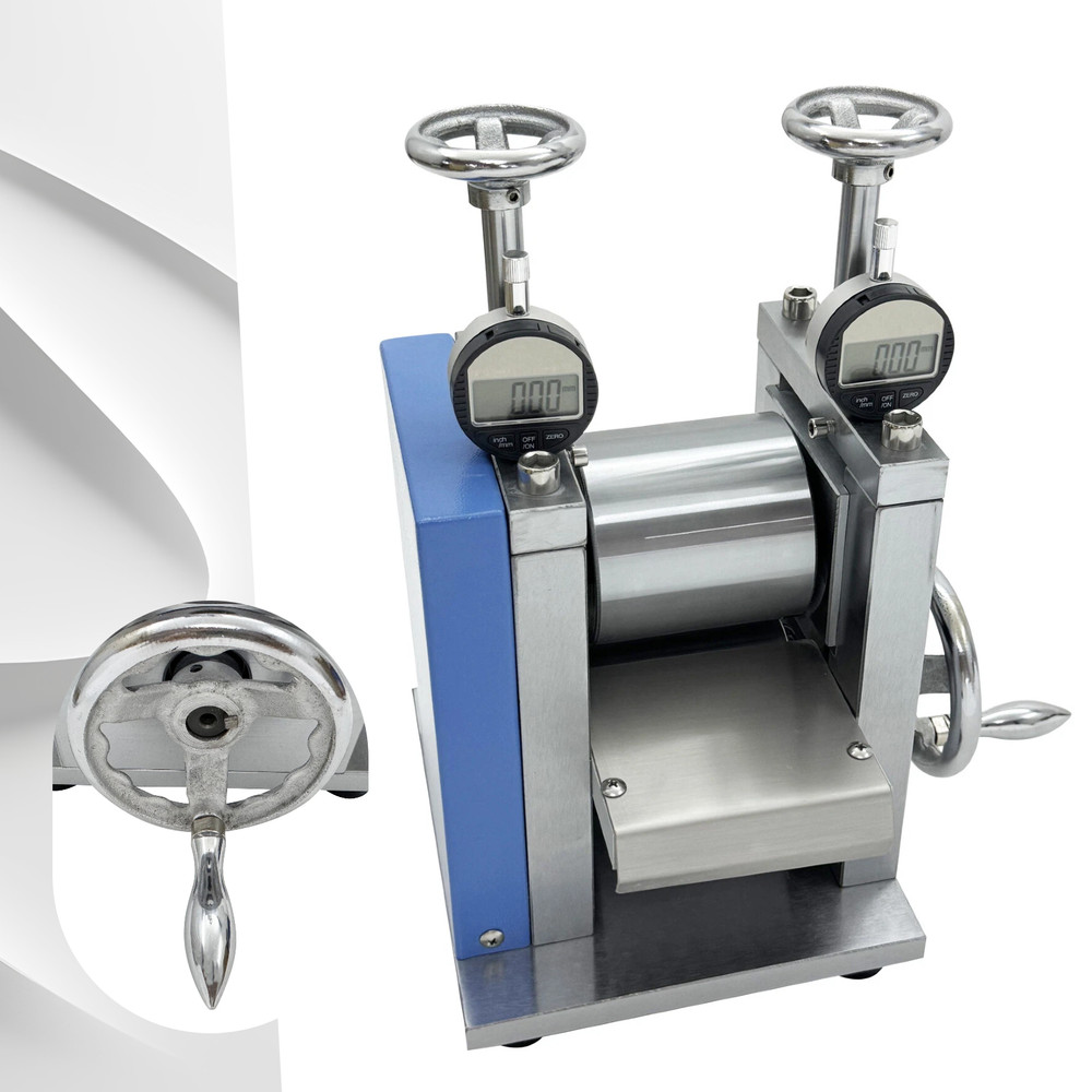 Manual Roller Pressing Machine Lab Digital Display Battery Electrode Calender