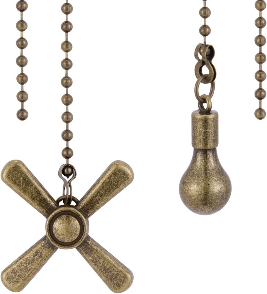 Ceiling Fan Pull Chain Ornaments, 13.6 Inches Fan Pulls Extension Chains Set