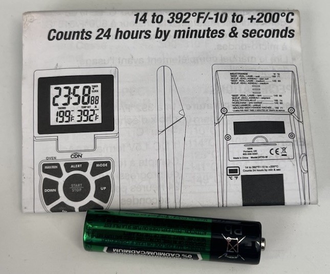 NEW CDN Combo Probe Thermometer/Timer/Clock, Model DTTC-S Silver FAST SHIP