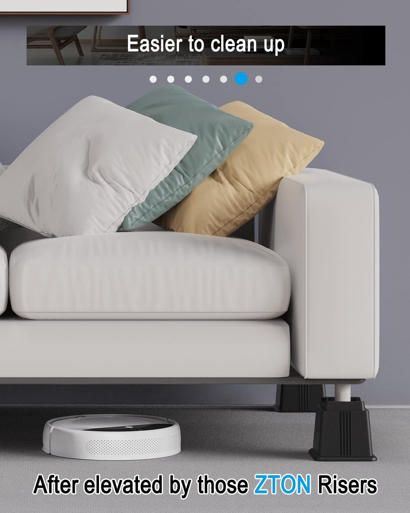 Bed Furniture Risers Elevation in Height 3" Heavy Duty Risers for Both Posts ...