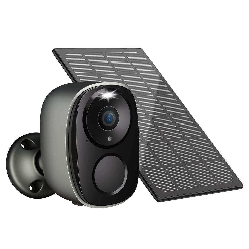 2pcs Sansco Solar Battery Powered Wireless Security Camera Wifi 3MP 2-Way Audio