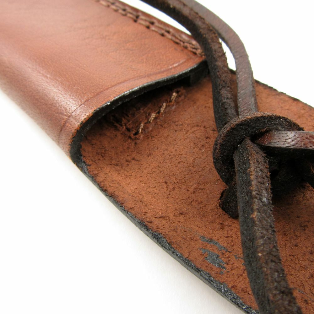 Knife Sheath Leather Belt Fixed-Blade Brown 10" - Fits Blade up to 5.5" x 1.25"