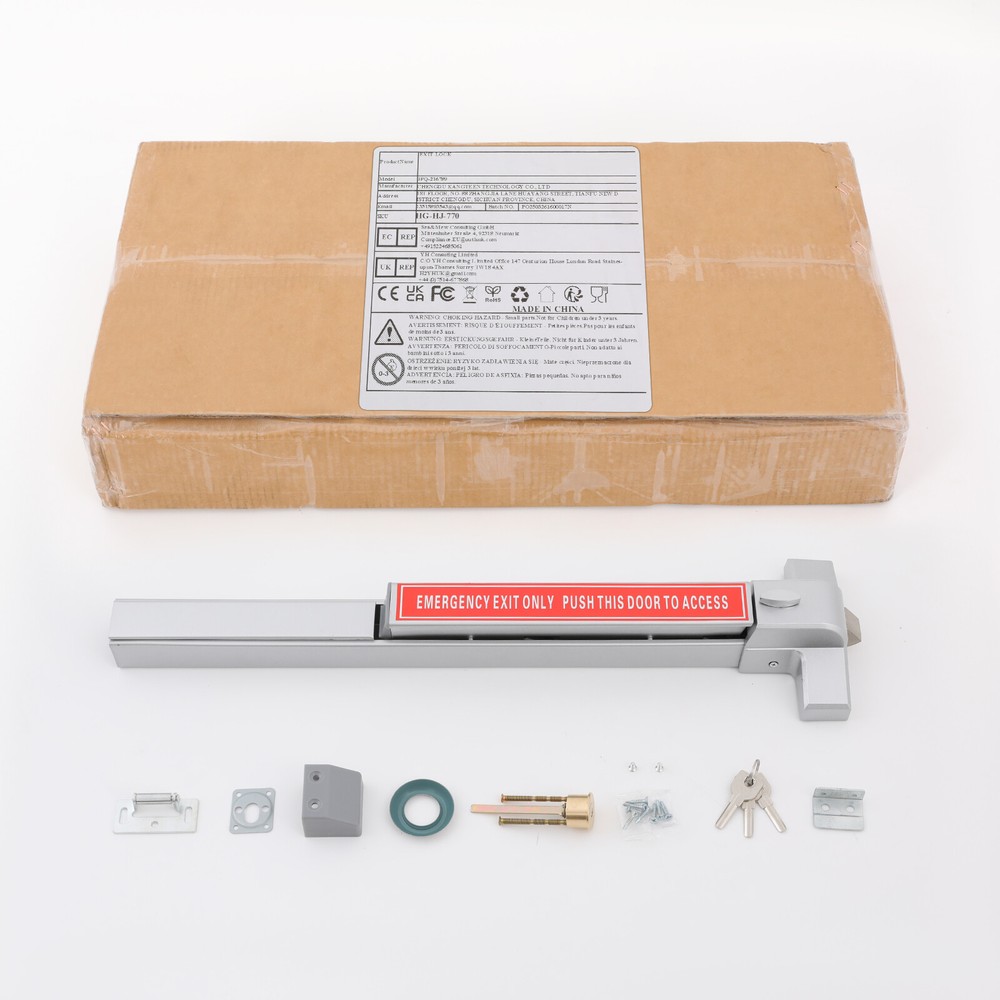 Safety Exit Lock Emergency Exit Device Door Push Bar Hardware Latches 25.59 inch