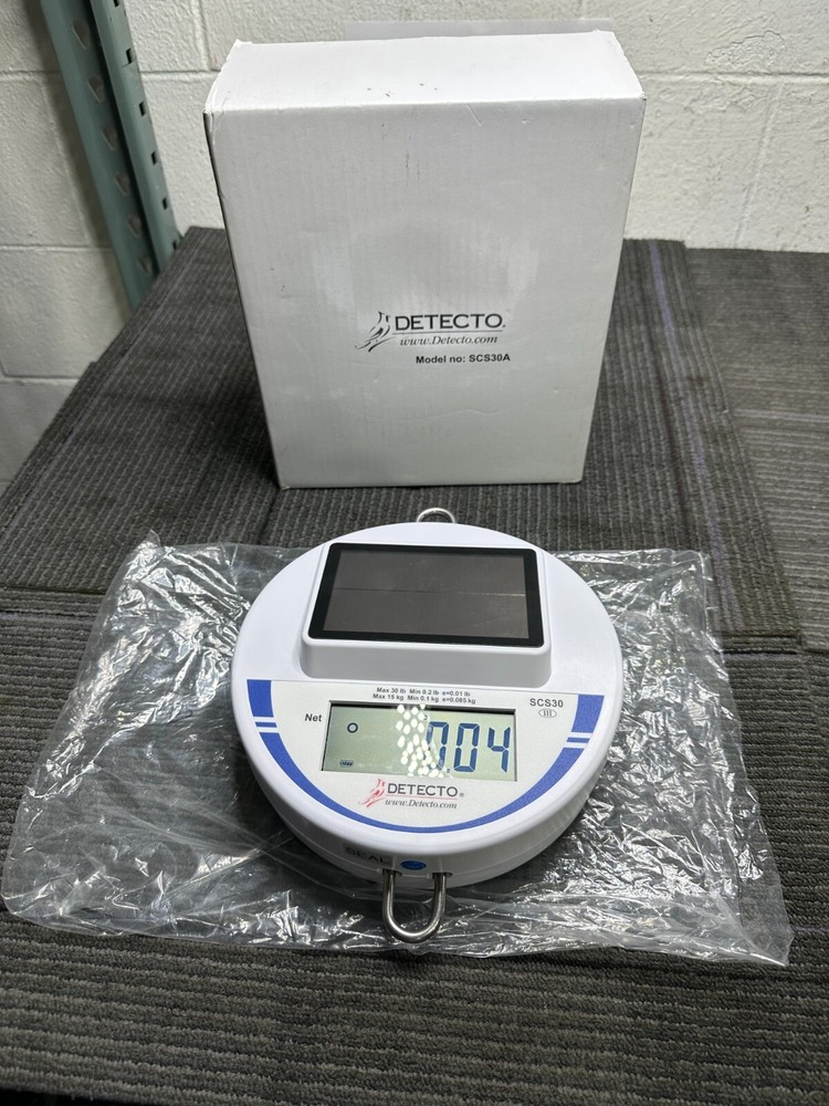 (3) Dectecto Scale SCS30 Solar Hanging Scale 30 Pound Max Capacity (SCALE ONLY)
