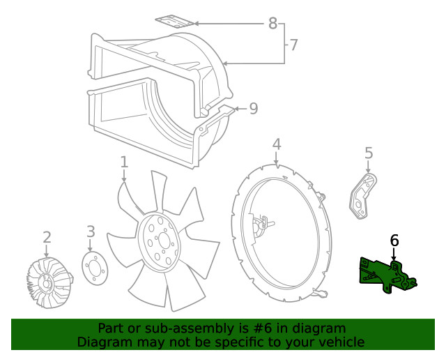 Genuine GM Engine Cooling Fan Bracket 84182181