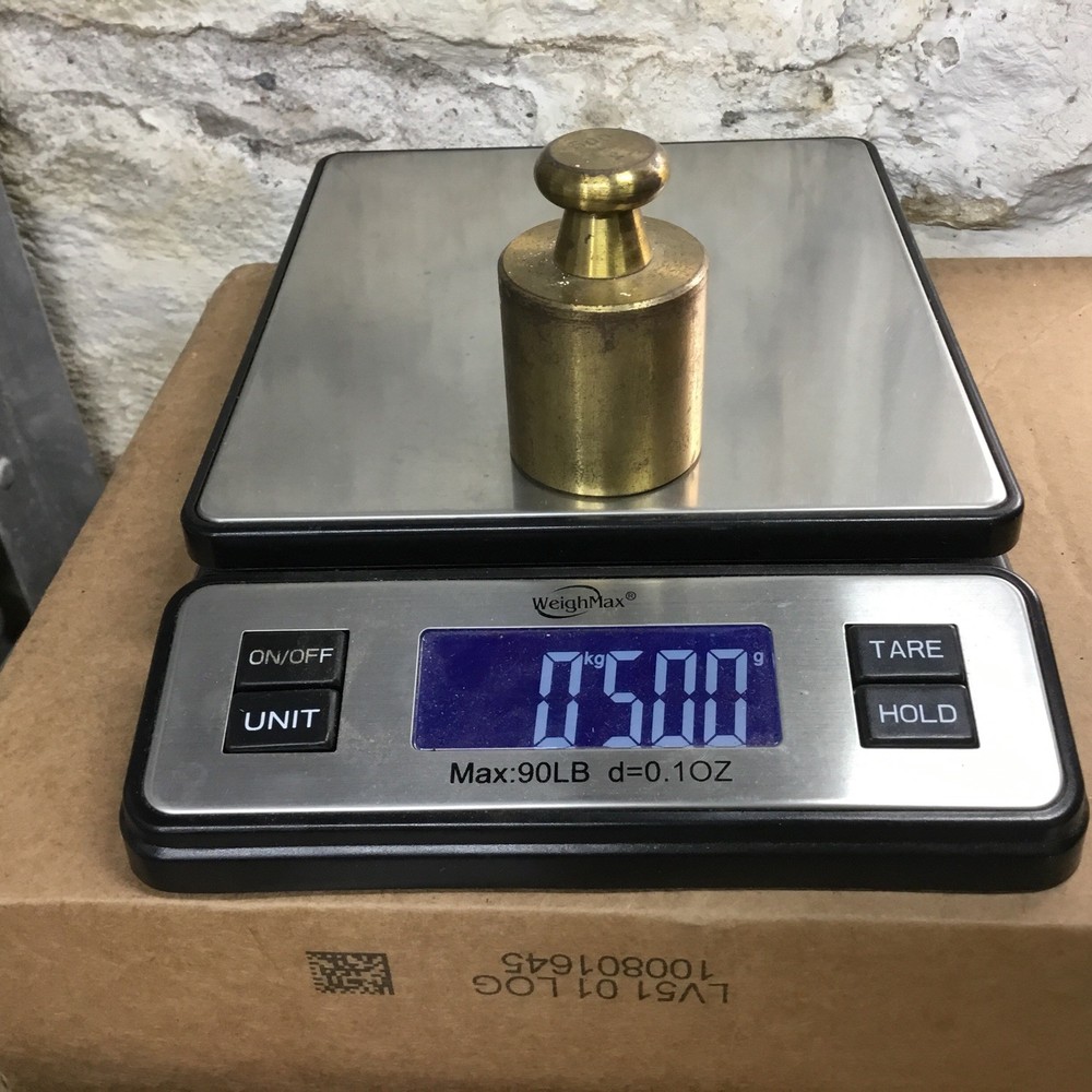 Vintage Solid Brass 200 grams & 500 grams Scale Weights …….[B50]