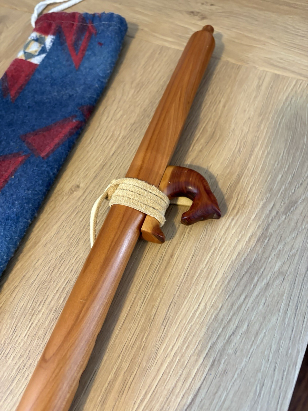 Native American Handmade Wooden Flute 23” Artist Loomis A ‘05 Horse