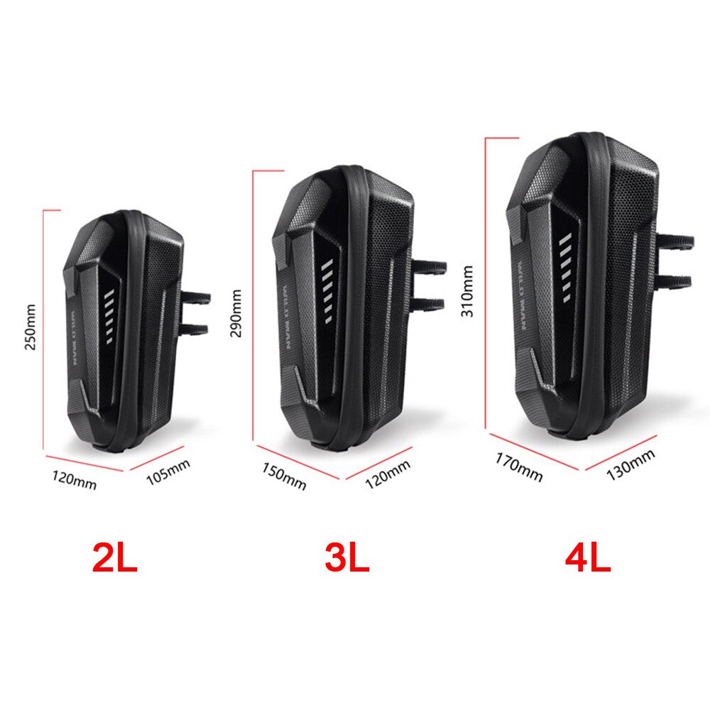 2/3/4L Scooter Front Storage Hanging Bag Waterproof Scooter Handlebar EVA Pack