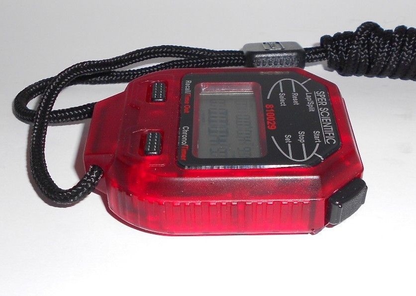 Sper Scientific 8-Memory Count Up/Down Timer Stopwatch 810029R