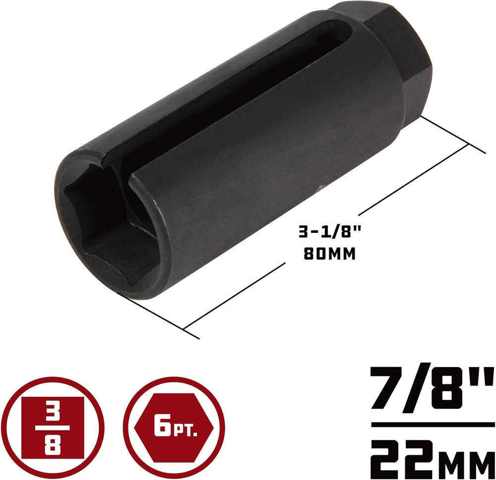 648625 Oxygen Sensor Socket Set, Black