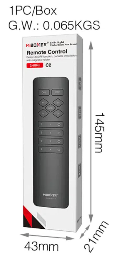 Miboxer C2 - Remote (For V3.0 Smart Plug & Switch)
