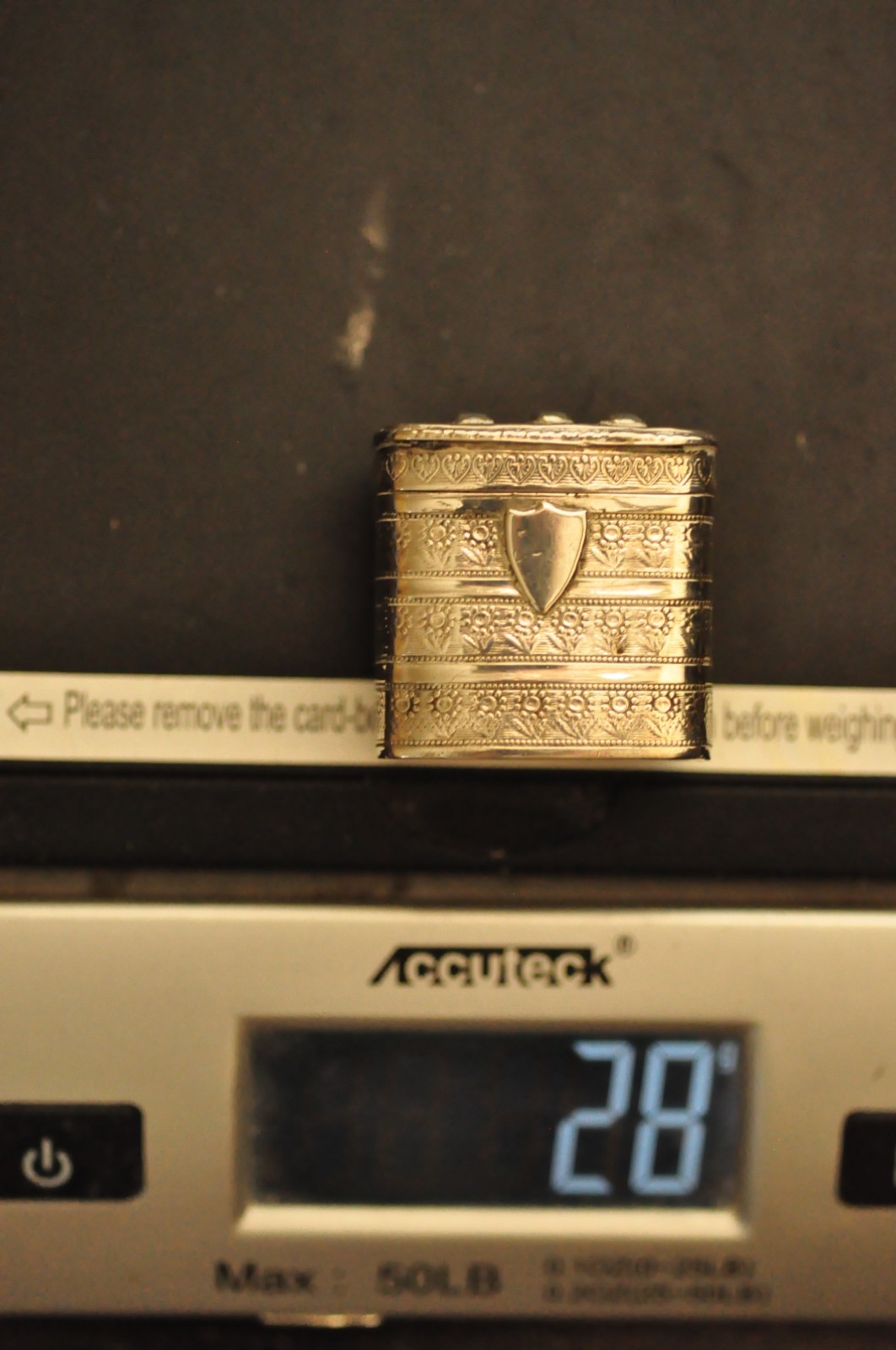 Beautiful Antique European Sterling Silver Snuff Box – 28 Grams - Hallmarked