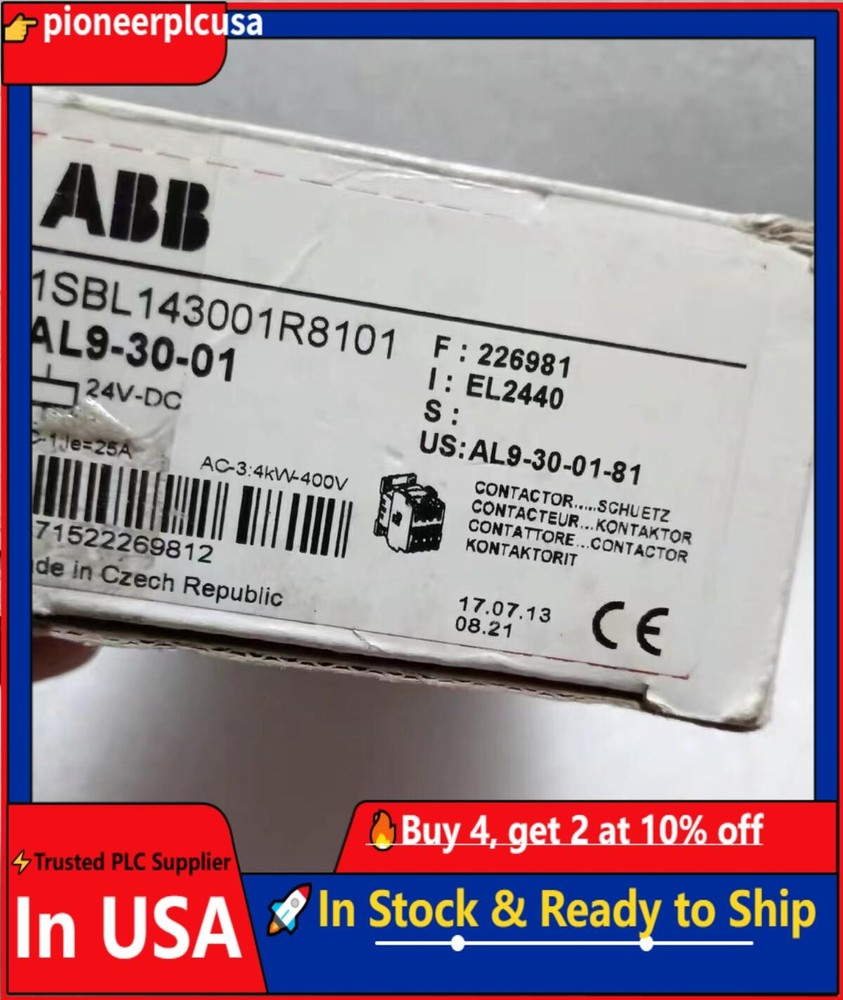 1pc ABB AL9-30-01 DC contactor 24VDC