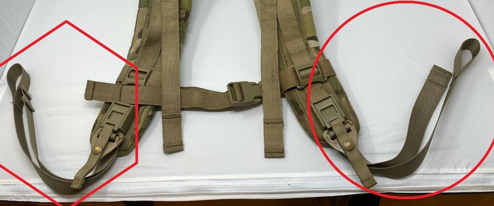 2 OCP MULTICAM W2 MOLLE MALE BUCKLE QUICK RELEASE REPLACEMENT SHOULDER STRAPS