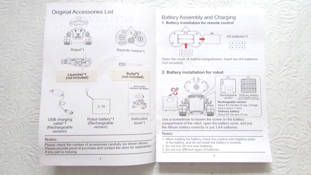 JRC Cady Wish 2.4G Intelligent Interactive Remote Control Robot WHITE