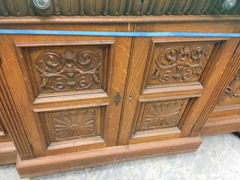 CARVED OAK SIDEBOARD, R.J. HORNER