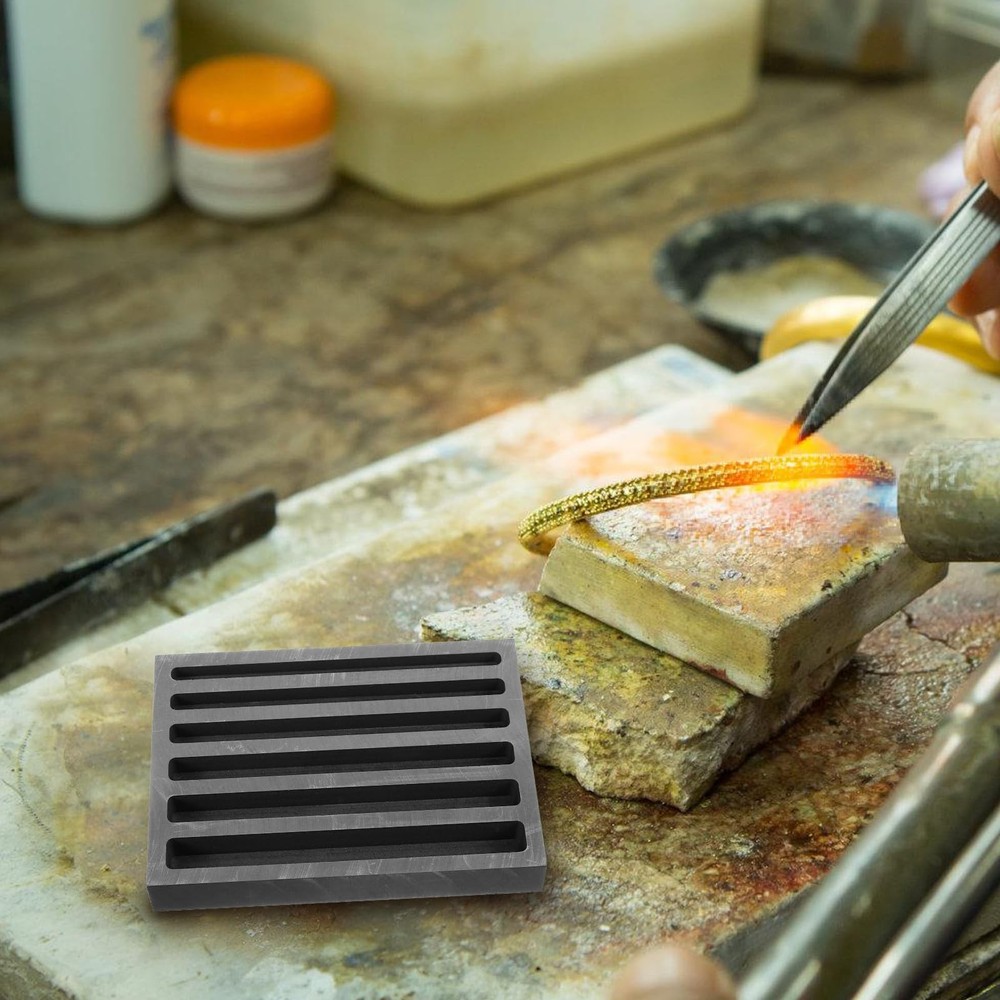 VILLCASE Graphite Ingot Mold, Strip Shape Gold Silver Casting Graph... Fast Ship