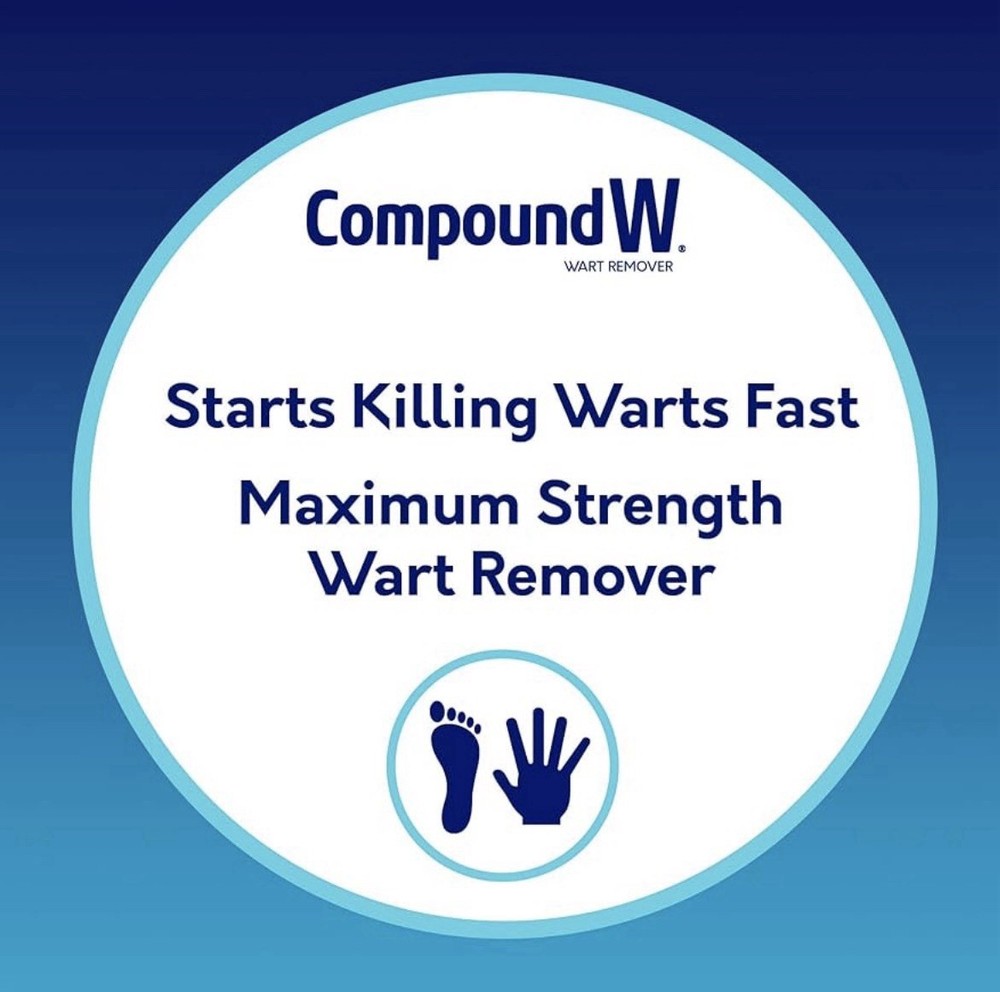 Compound W ONE STEP INVISIBLE STRIPS 14 Maximum Strength wart remover 6/27