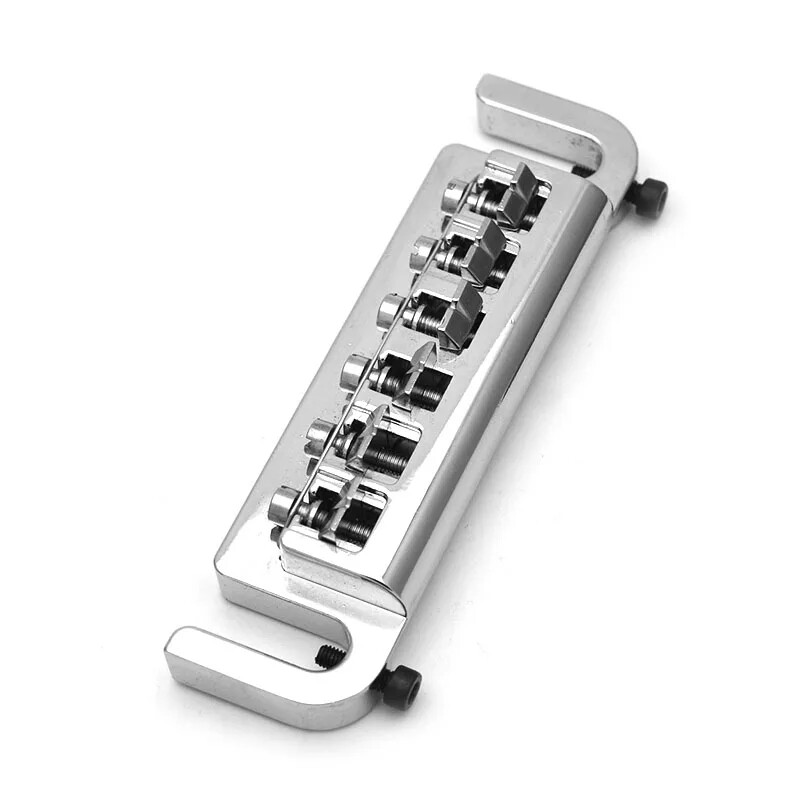 Flexible Wraparound Bridge Tailpiece Sets for Les Paul LP SG Solid-body Chrome