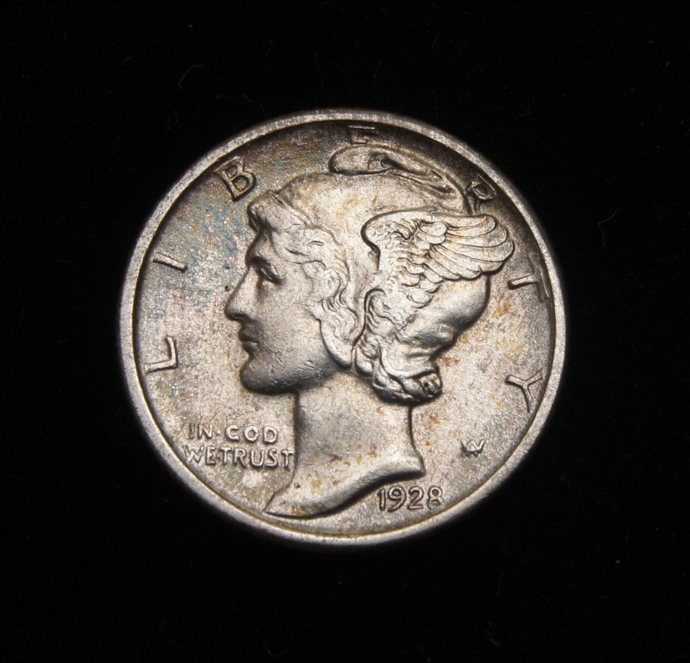 1928 Mercury Dime UNC+
