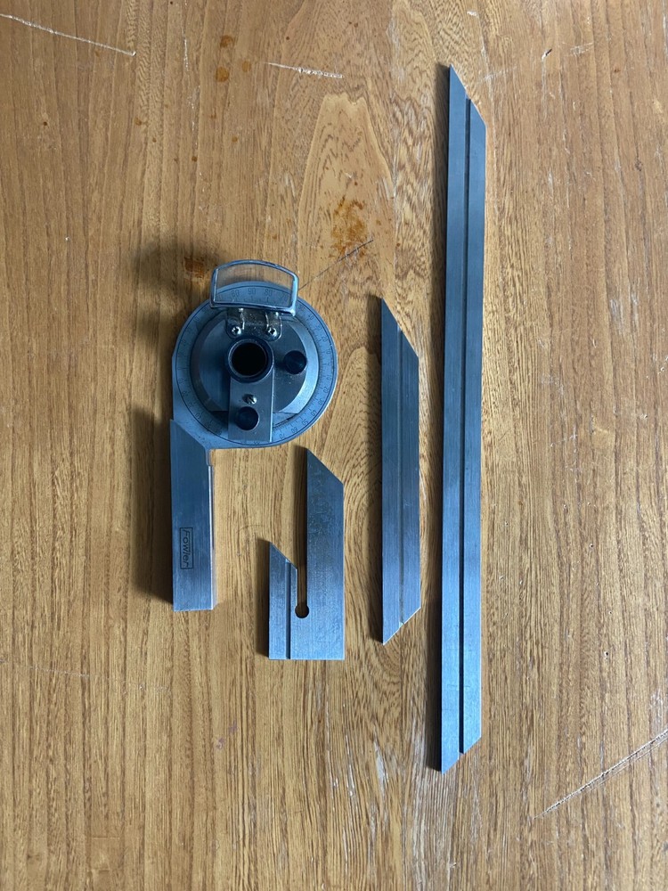 USED FOWLER UNIVERSAL BEVEL PROTRACTOR SET(GREAT CONDITION)(WITH CASE)