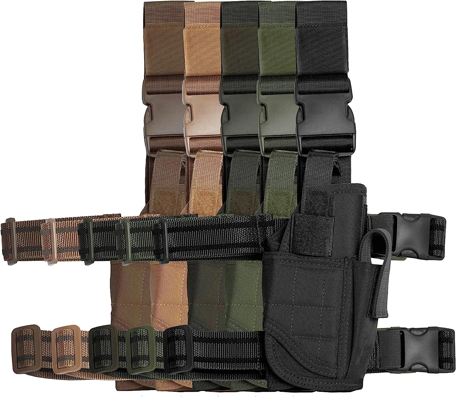 Military Drop Leg Holster Tactical Thigh Pistol Gun Pouch Right Hand Adjustable