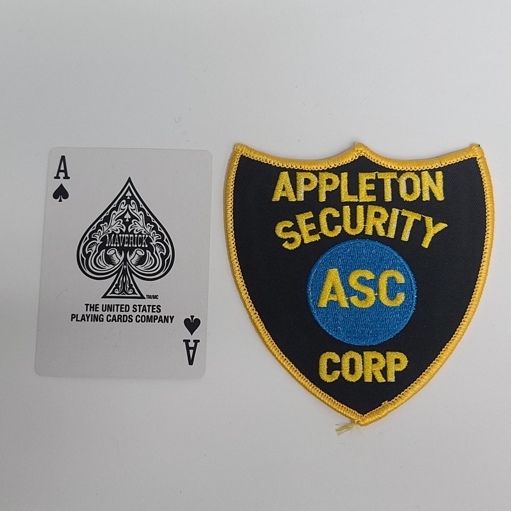 ASC Appleton Security Crest Security Officer Patch Yellow Border
