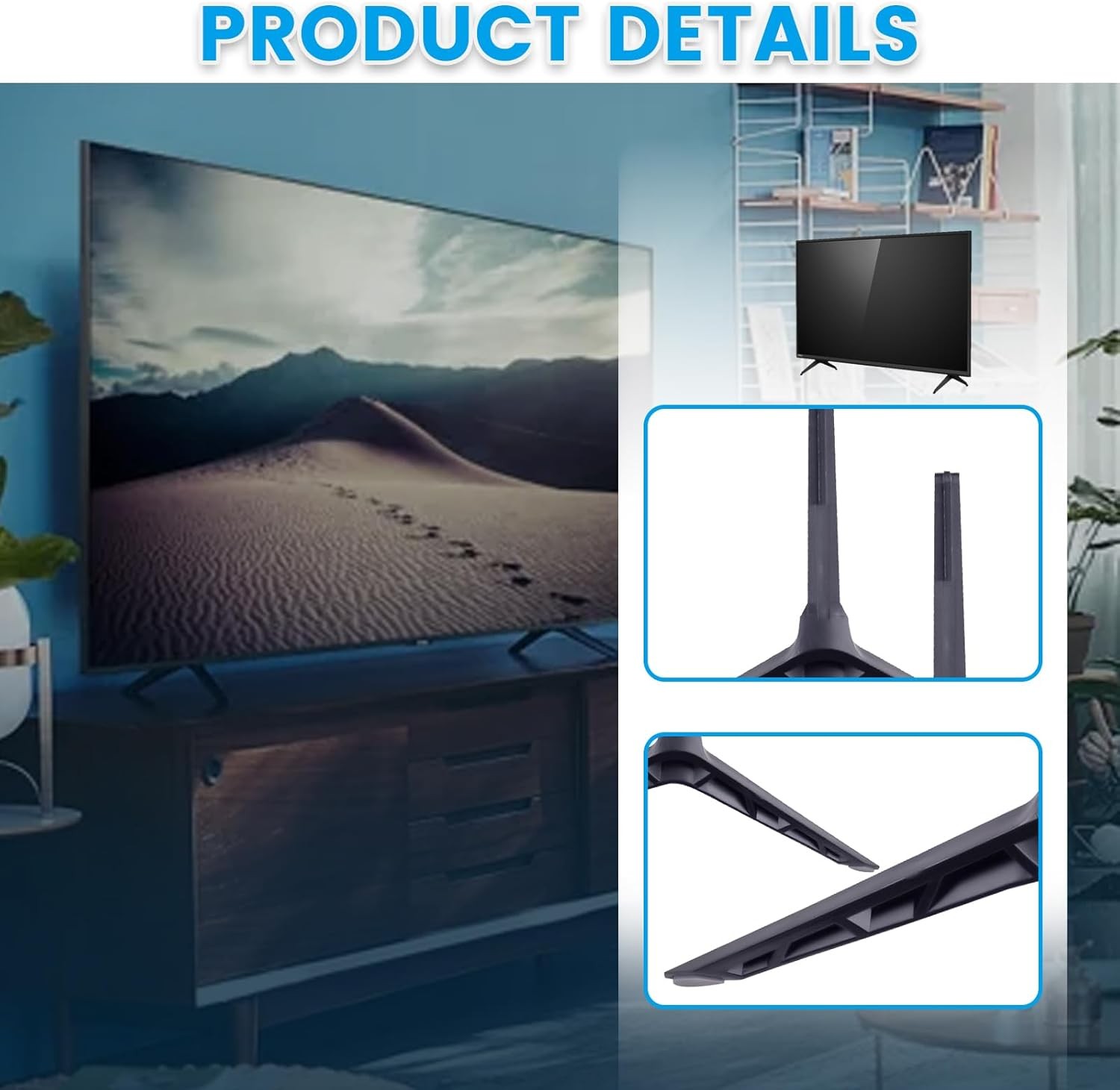 Black TV Base Stand Legs Feets w/ Screw For VIZIO TV V405-H19 D40F-G9 40" Class