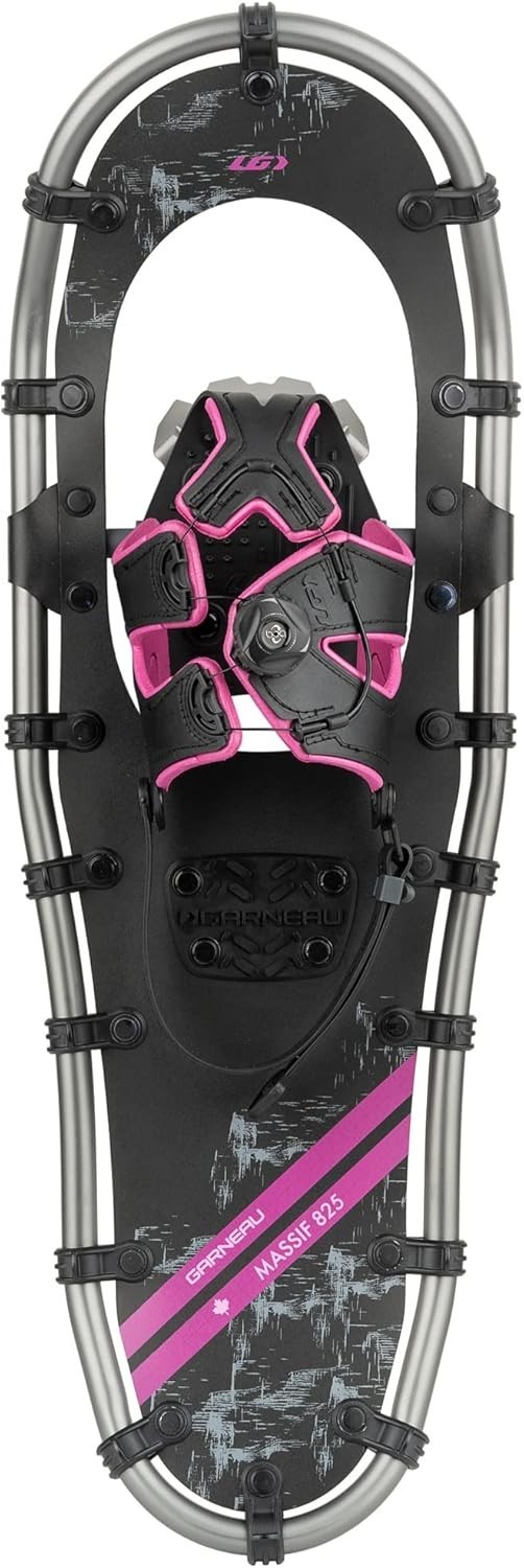Louis Garneau Women's Massif 822 Snowshoes, BOA, Black/Pink (Users 80-160lbs)