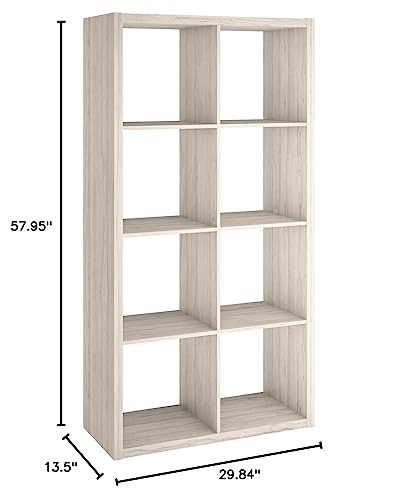 ClosetMaid Decorative Open Back 8-Cube Storage Organizer, Bleached Walnut