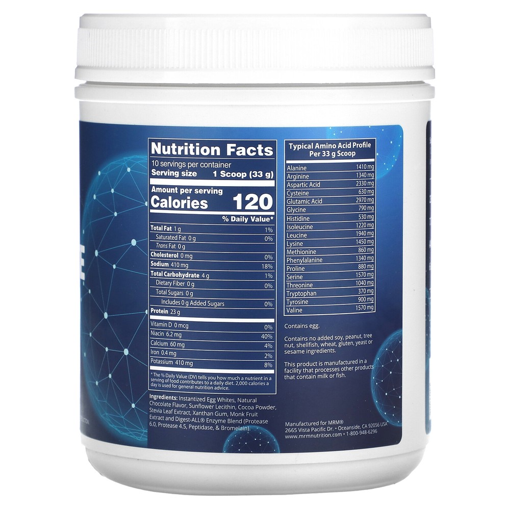 Egg White Protein, Chocolate, 12 oz (340 g)
