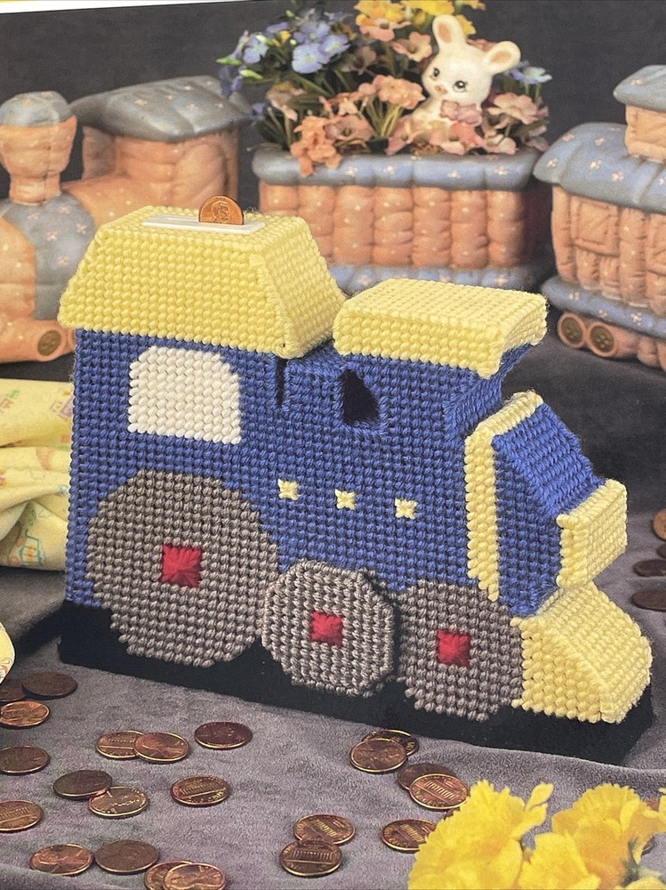Musical Train Bank Annie's Plastic Canvas Pattern