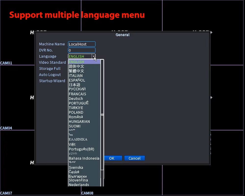 4K 8CH DVR Security Video Record Human Detection Smart Playback APP H.265+