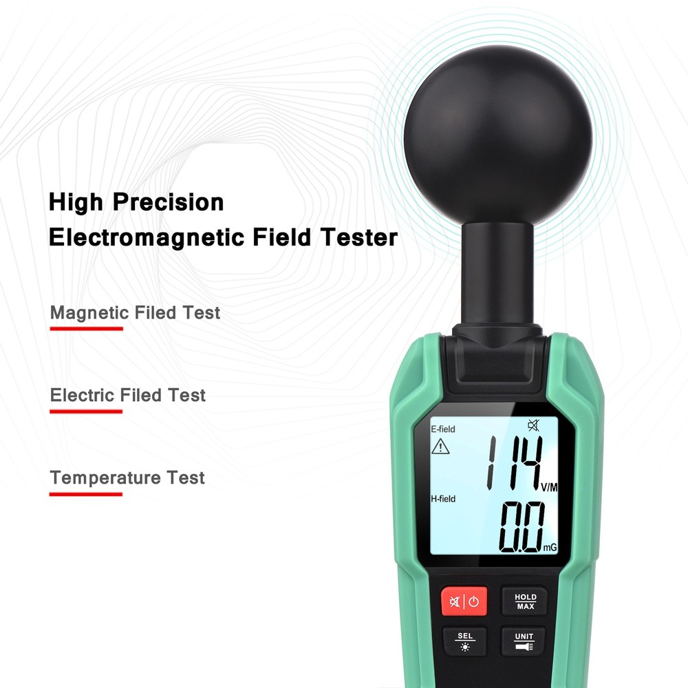 Mastfuyi EMF Meter Electromagnetic Field Tester High E5E2
