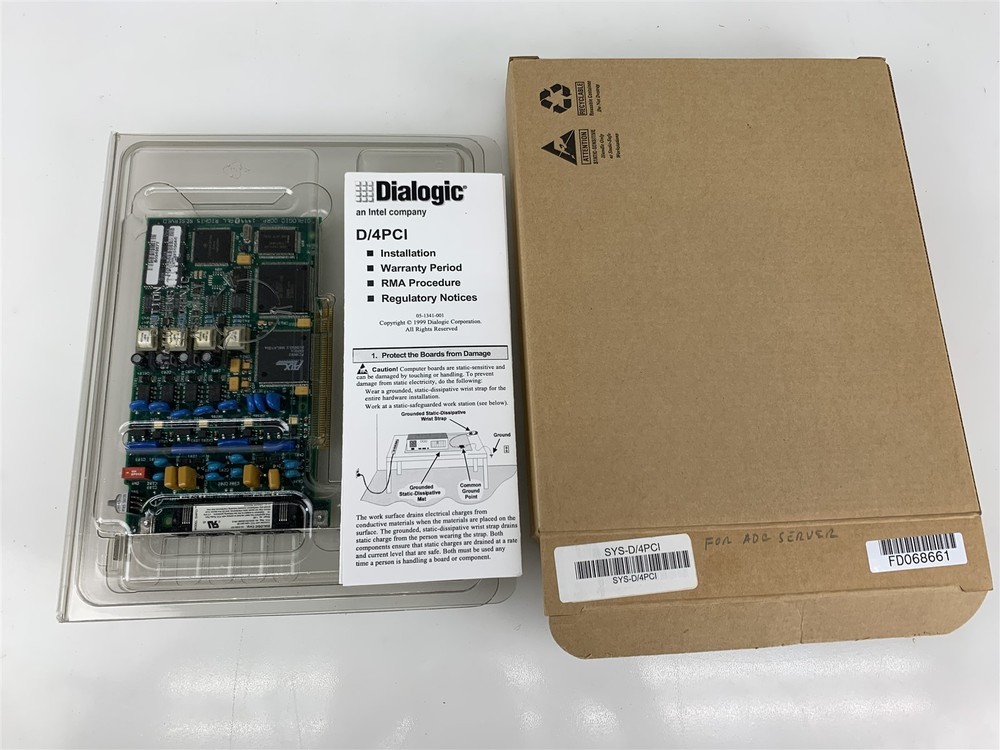 Intel DiaLogic D/4PCI 4-Port PCI Voice Processing Board