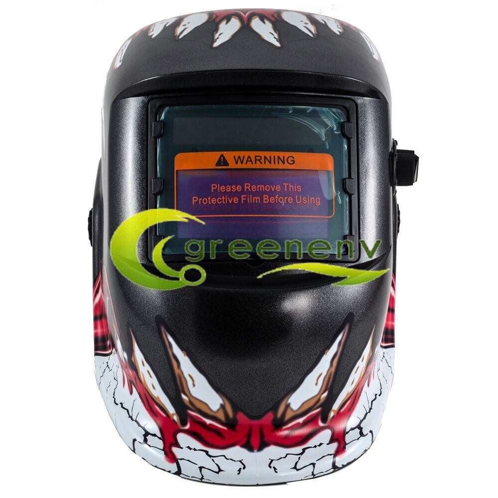Blood Mouth Solar Auto Darkening Welding Helmet Arc Tig Mig Welder Mask Hood+Bag