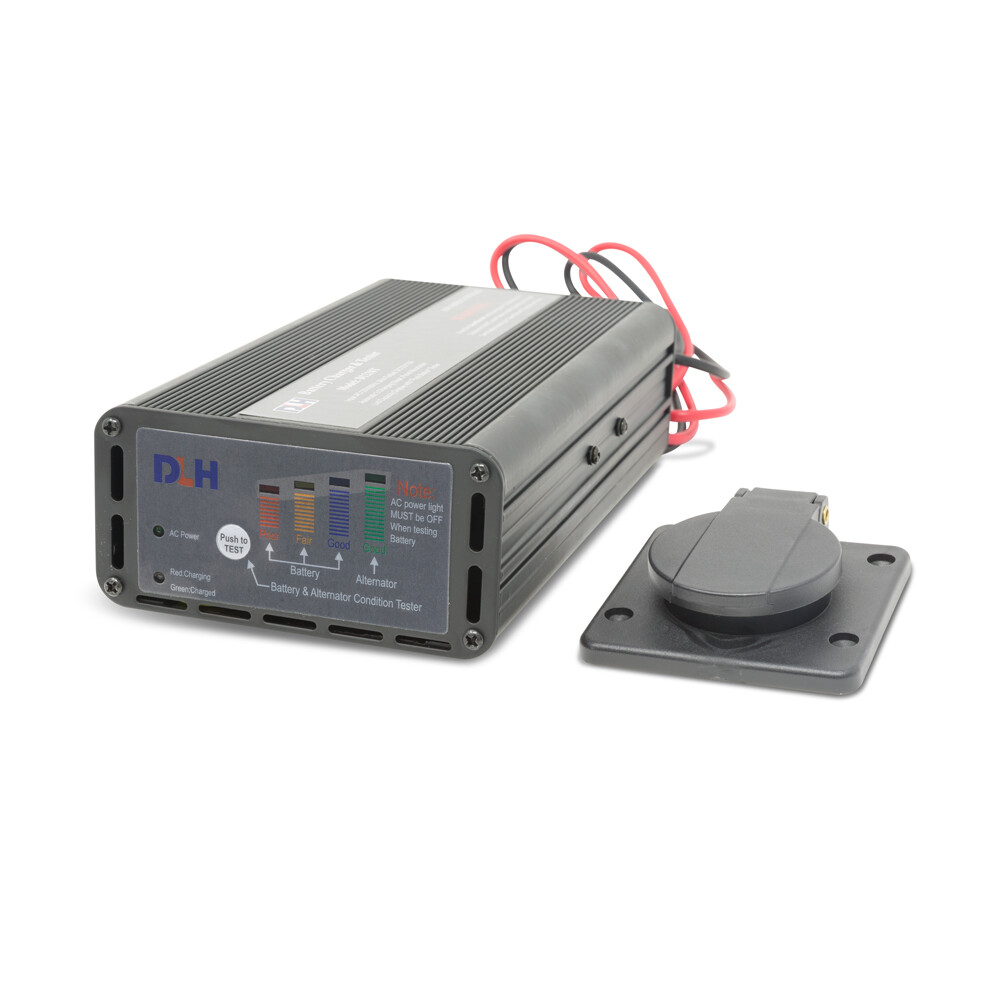 18 Amp Panel Mount Battery Charger with Tester - D1218T