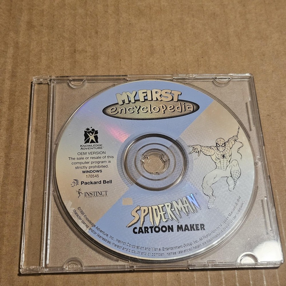 My First Encyclopedia Spider-Man Cartoon Maker PC CD-ROM Game
