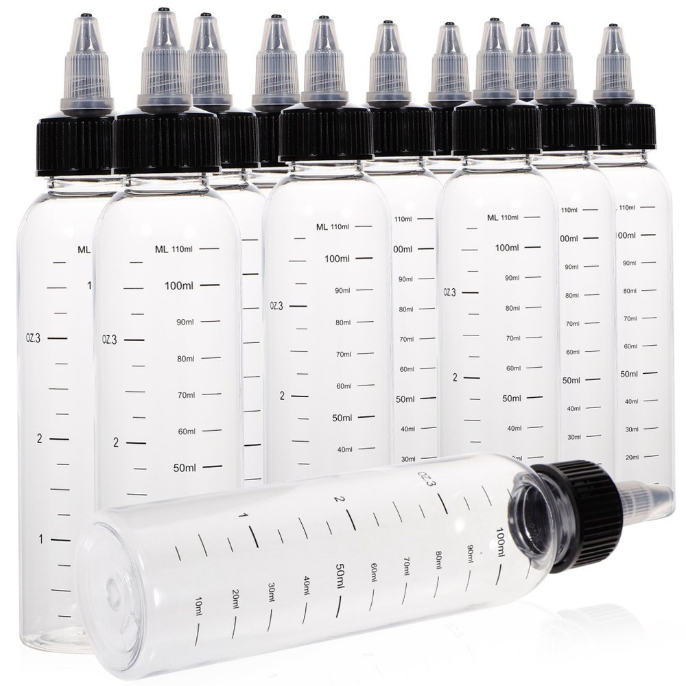 12 Pcs Plastic Squeeze Bottles Liquid Containers for Chemical Formula Use