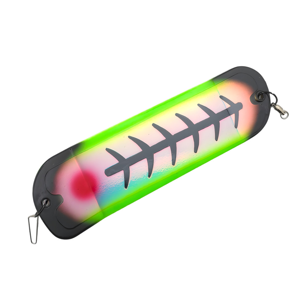 Custom Airbrushed 8" Flasher - Salmon / Trolling - Da' Bone