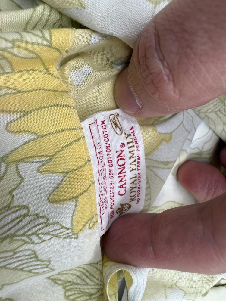 Vintage Cannon Floral Full Sheets & Pillowcase Set