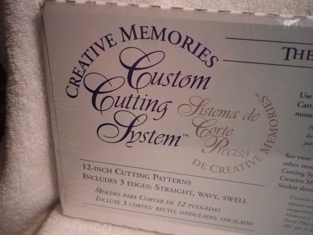 Creative Memories Custom Cutting System 12 Inch-3 Cutting Patterns Edges Sealed