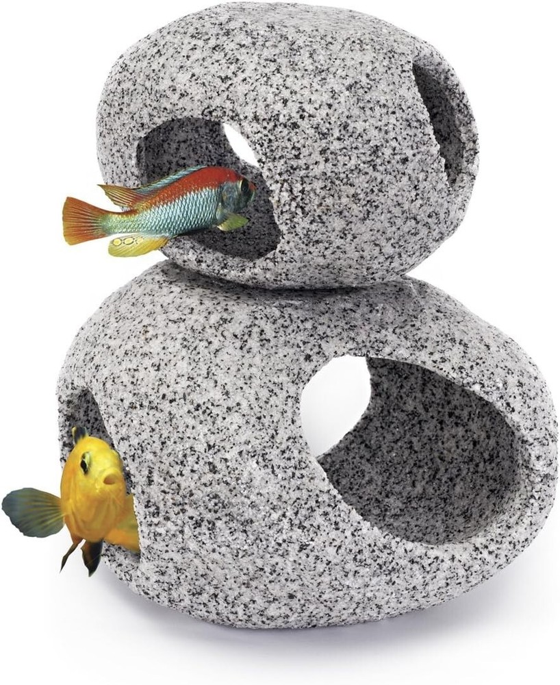 Versatile Granite Aquarium Decor & Fish Hideaway - Large & Extra Large Sizes