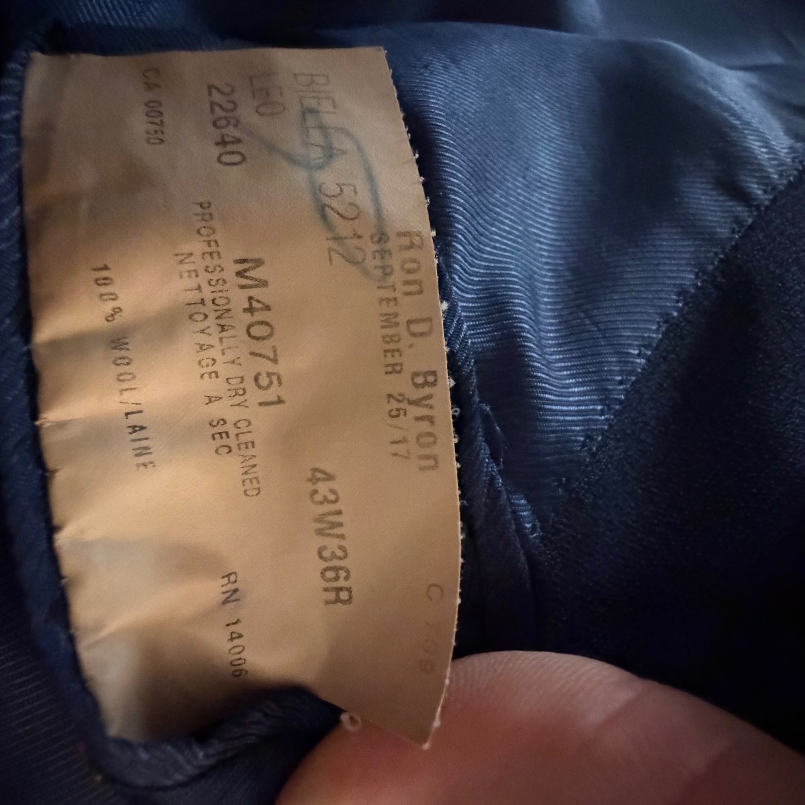 Byron Men's Double Breasted Suit Made in Canada Vintage