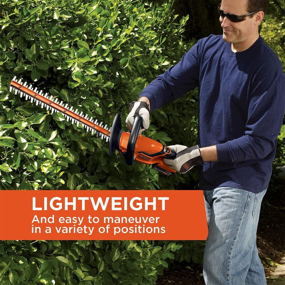 BLACK+DECKER 20V MAX* Cordless Hedge Trimmer, 22-Inch - LHT2220