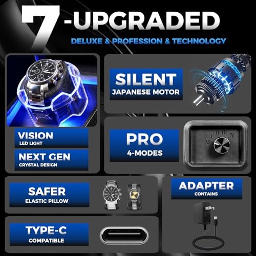 Watch Winder for Automatic Watches, 4 Modes Double Automatic Watch Winder box