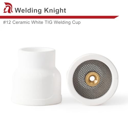 #12 Ceramic (5-Pack) White TIG Welding Cups with 3/32" Diffuser 5-PK
