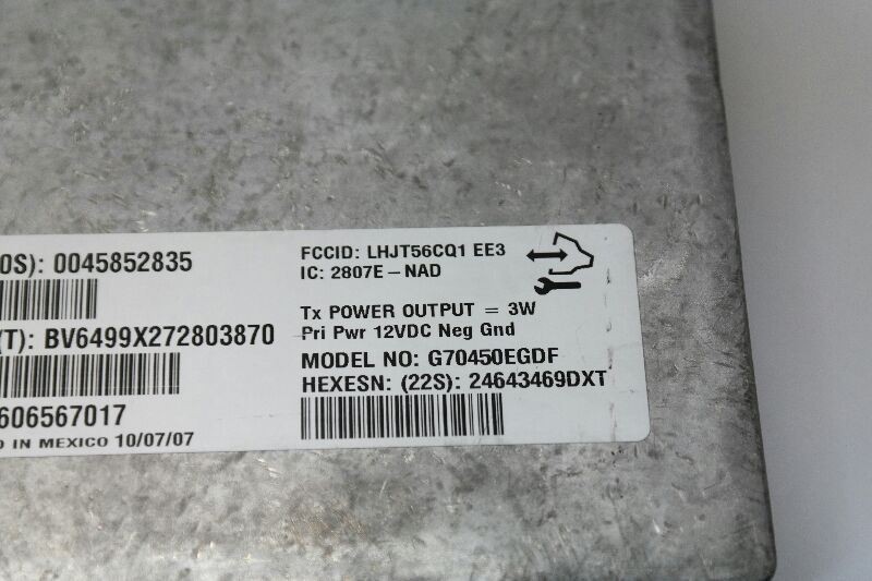 2008 - 2009 PONTIAC G8 Chassis ECM Communication